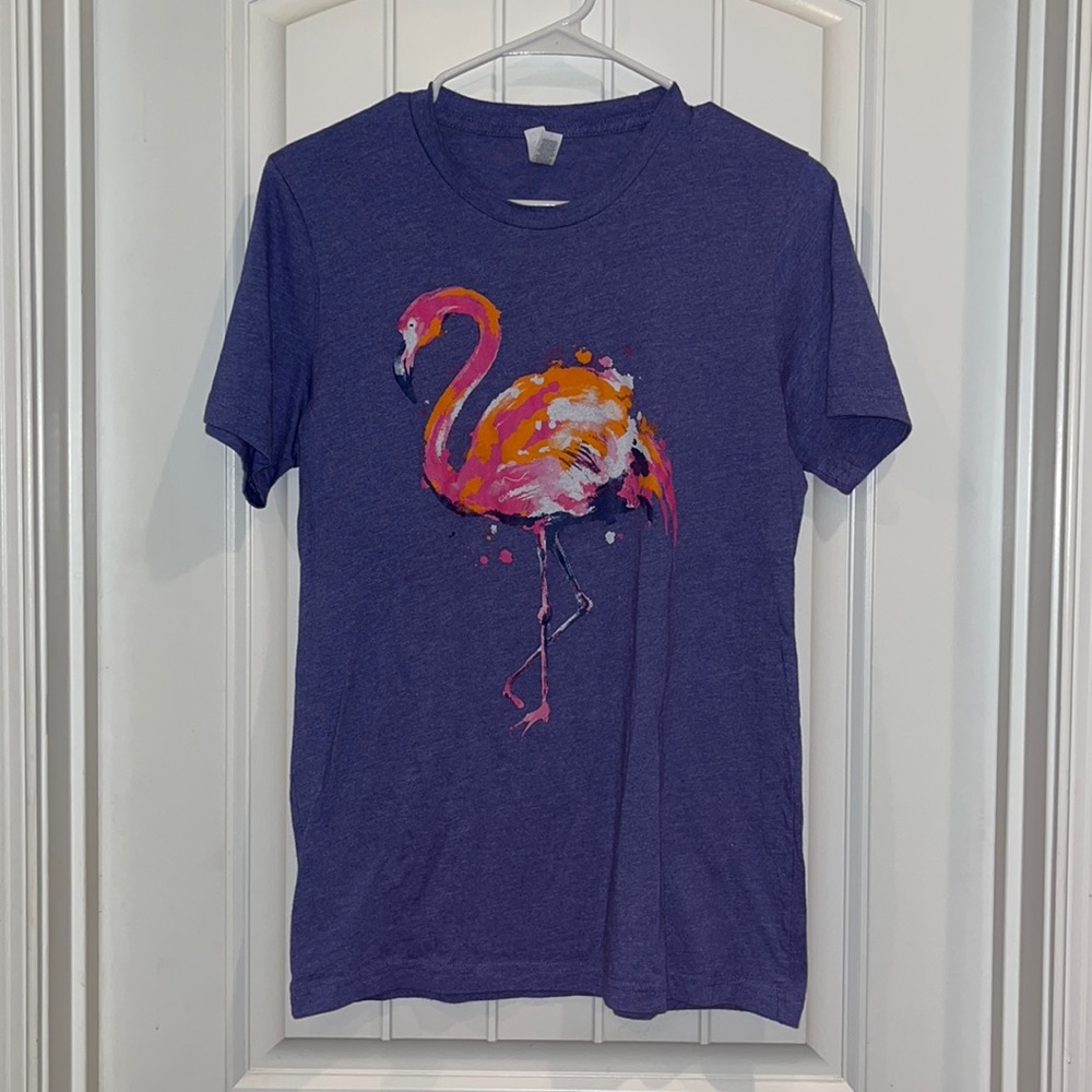 Purple flamingo shirt